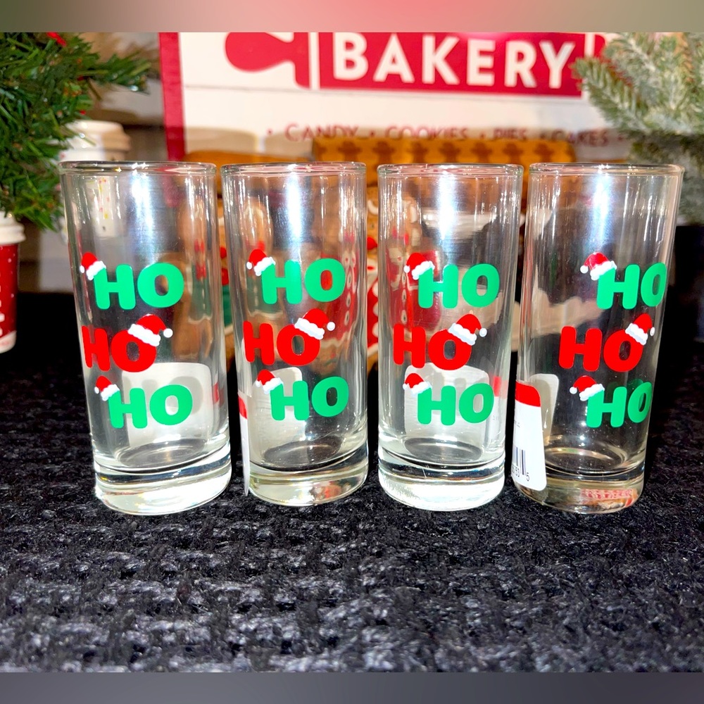 Cristar‎ Christmas Ho Ho Ho shot glass set of 4
